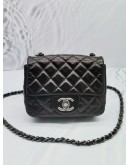 CHANEL MINI SQUARE QUILTED LAMBSKIN LEATHER SINGLE FLAP BAG