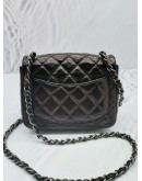 CHANEL MINI SQUARE QUILTED LAMBSKIN LEATHER SINGLE FLAP BAG