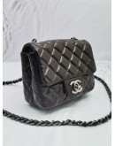 CHANEL MINI SQUARE QUILTED LAMBSKIN LEATHER SINGLE FLAP BAG