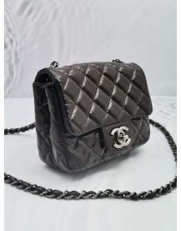 CHANEL MINI SQUARE QUILTED LAMBSKIN LEATHER SINGLE FLAP BAG