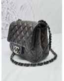 CHANEL MINI SQUARE QUILTED LAMBSKIN LEATHER SINGLE FLAP BAG