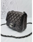 CHANEL MINI SQUARE QUILTED LAMBSKIN LEATHER SINGLE FLAP BAG