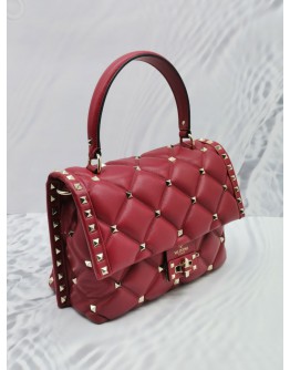 Valentino Garavani Medium Candystud Shoulder Bag in Red