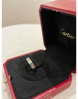 CARTIER DIAMOND LOVE RING 750 18K WHITE GOLD SIZE 48