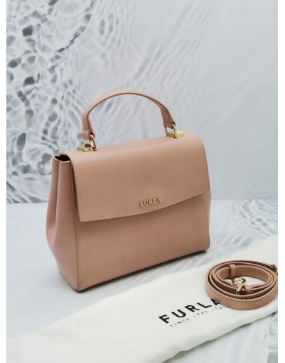 FURLA PINK TOP HANDLE BAG WITH STRAP