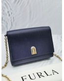 FURLA LEATHER MINI CROSSBODY CHAIN BAG