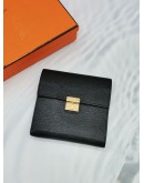 HERMES EPSOM CLIC MINI WALLET IN BLACK