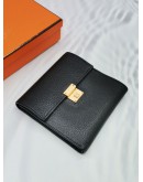 HERMES EPSOM CLIC MINI WALLET IN BLACK