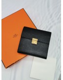 HERMES EPSOM CLIC MINI WALLET IN BLACK