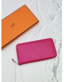 HERMES LEATHER LONG WALLET IN PINK