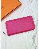 HERMES LEATHER LONG WALLET IN PINK