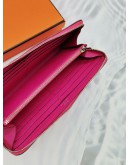 HERMES LEATHER LONG WALLET IN PINK