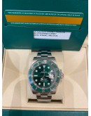 ROLEX HULK SUBMARINER DATE REF 116610LV 40MM AUTOMATIC YEAR 2018 WATCH -FULL SET-