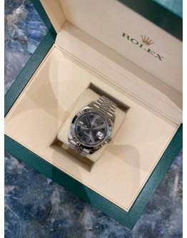 ROLEX DATEJUST 41 REF 126300 (ONLY  HAVE 1 STOCK IN MALAYSIA) JUBILEE RARE GREEN ROMAN DIAL 41MM AUTOMATIC YEAR 2021 WATCH
