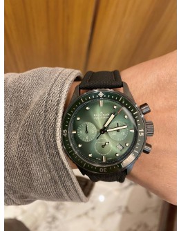 (BRAND NEW) 2022 BLANCPAIN FIFTY FATHOMS BATHYSCAPHE FLYBACK CHRONOGRAPH CERAMIC GREEN DIAL REF 5200-0153-B52A 43MM AUTOMATIC YEAR 2022 WATCH -FULL SET-