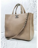 CHANEL 2 WAY CAVIAR LEATHER TOTE BAG RUTHENIUM HARDWARE