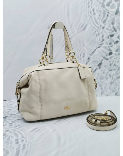 COACH WHITE HANDLE BAG WITH STRAP