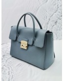 FURLA TOP HANDLE LEATHER BAG WITH STRAP