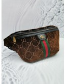 GUCCI VELVET LEATHER WAIST BAG 