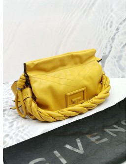 GIVENCHY ID93 LARGE LEATHER YELLOW SHOULDER BAG