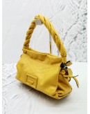 GIVENCHY ID93 LARGE LEATHER YELLOW SHOULDER BAG