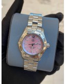TAG HEUER LADY AQUARACER PINK MOTHER OF PEARL DIAL REF WAF1418 27MM QUARTZ YEAR 2011 WATCH -FULL SET-