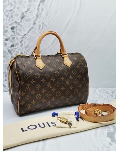 LOUIS VUITTON SPEEDY 30 BANDOULIERE MONOGRAM CANVAS BAG