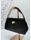 CHANEL BLACK SATIN SHOULDER BAG GHW