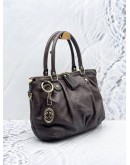 GUCCI SUKEY GG GUCCISSIMA EMBOSSED CALFSKIN LEATHER HANDBAG WITH STRAP