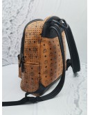 MCM VISETOS COATED CANVAS & LEATHER STUDDED BACKPACK