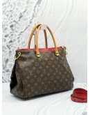 LOUIS VUITTON PALLAS MM BAG IN BROWN RED MONOGRAM CANVAS