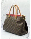 LOUIS VUITTON PALLAS MM BAG IN BROWN RED MONOGRAM CANVAS