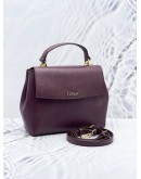 FURLA TOP HANDLE COWHIDE LEATHER BAG WITH STRAP