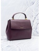 FURLA TOP HANDLE COWHIDE LEATHER BAG WITH STRAP