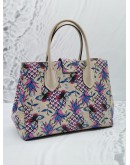 FURLA PINEAPPLE AND BUTTERFLY PRINTED TOTE HANDLE BAG