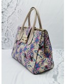 FURLA PINEAPPLE AND BUTTERFLY PRINTED TOTE HANDLE BAG