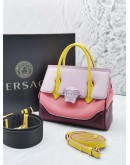 VERSACE PALAZZO EMPIRE MEDUSA SMALL PINK LILAC TRI-COLOR FLAP SHOULDER BAG