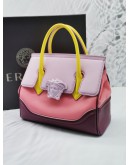 VERSACE PALAZZO EMPIRE MEDUSA SMALL PINK LILAC TRI-COLOR FLAP SHOULDER BAG