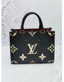 LOUIS VUITTON BLACK MONOGRAM EMPREINTE LEATHER ON THE GO PM 