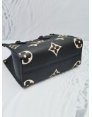 LOUIS VUITTON BLACK MONOGRAM EMPREINTE LEATHER ON THE GO PM 