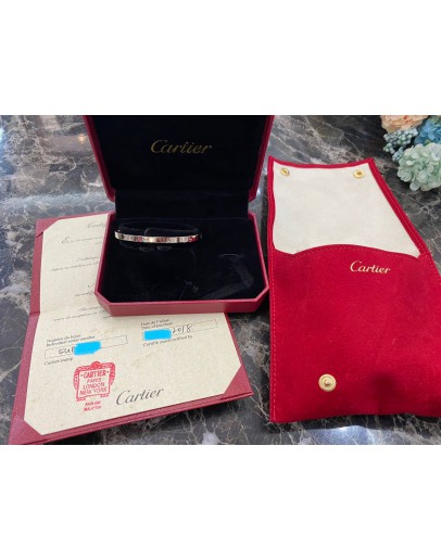 CARTIER LOVE BRACELET 18K WHITE GOLD SIZE 62 YEAR 2018 -FULL SET-