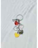 COACH HEARTS STAINLESS STEEL KEYCHAIN