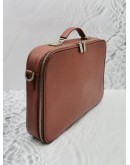 BALLY BROWN LEATHER BRIEFCASE