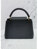 LOUIS VUITTON LIMITED EDITION TAURILLON MECHANICAL FLOWERS BLACK CALFSKIN LEATHER CAPUCINES PM 