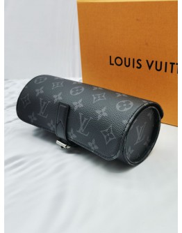 Louis Vuitton Grey Monogram Canvas 3 Watch Case