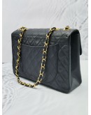 CHANEL VINTAGE SINGLE FLAP MAXI QUILTED LAMBSKIN LEATHER GHW