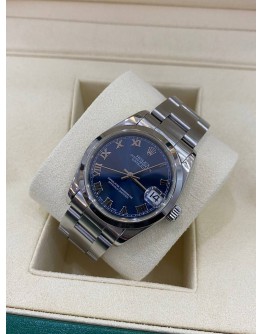 ROLEX OYSTER PERPETUAL DATEJUST 31 REF 78240 BLUE DIAL 31MM AUTOMATIC YEAR 2003 WATCH