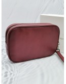 VERSACE BURGUNDY LEATHER POUCH -FULL SET-