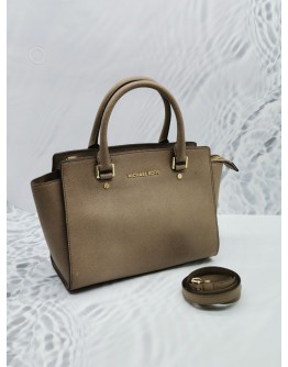 MICHAEL KORS LEATHER HANDLE BAG WITH STRAP