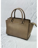 MICHAEL KORS LEATHER HANDLE BAG WITH STRAP